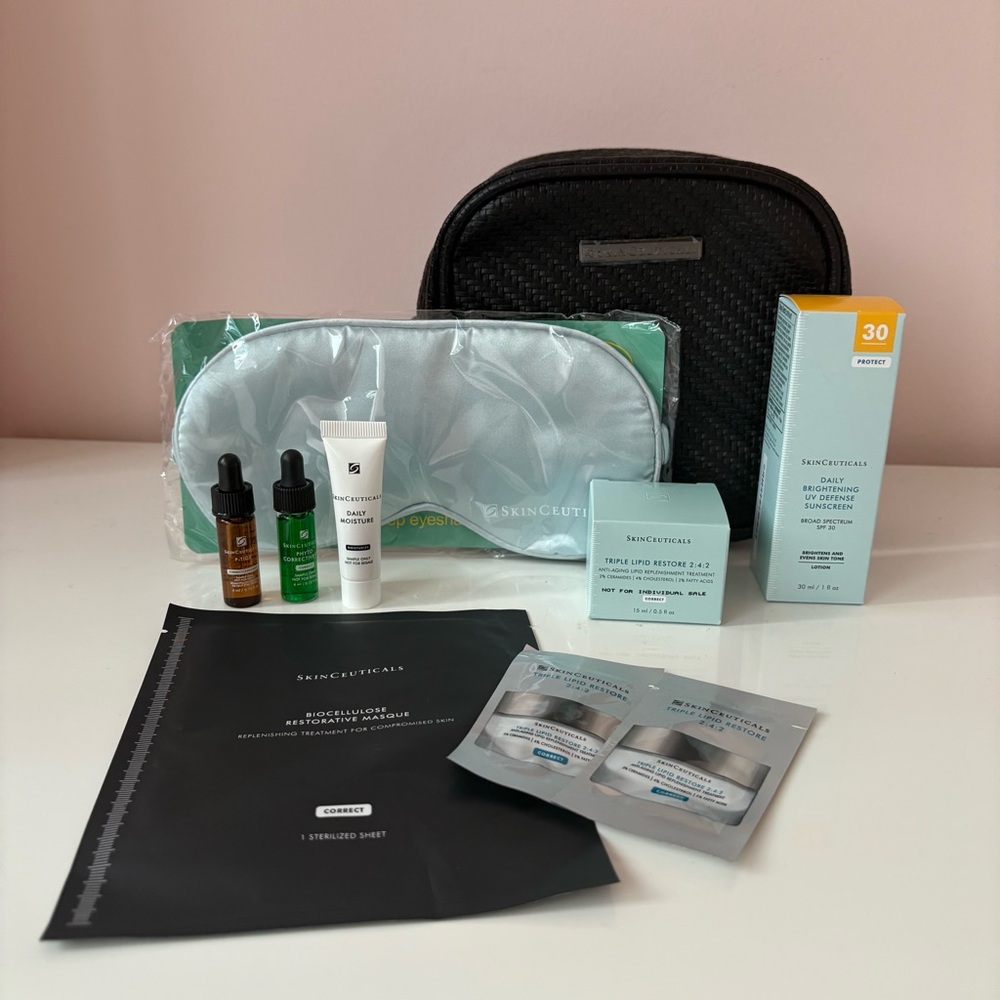 NEW Skinceuticals 10pc Gift Set Triple Lipid Restore Daily Brightening Defense